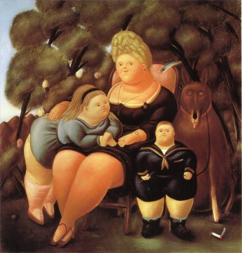 La famille Fernando Botero Peinture à l'huile